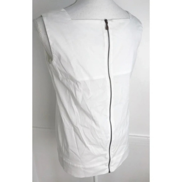 SoCa St. John • White Ruffle Tank Zipper Back - Picture 3 of 4